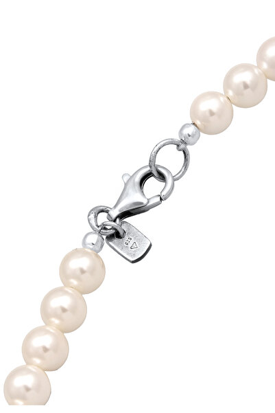 KUZZOI Necklace Herren Muschelkernperlen Beads 925 Silber