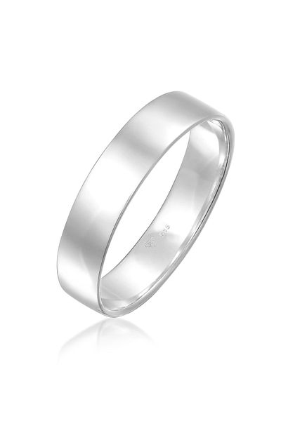 ELLI Ring Damen Herren Bandring Ehering Paar Ehering Basic Minimal in 585 Weißgold