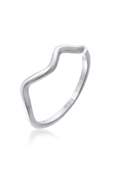 ELLI Inel Damă Waves Minimal Geo Trend În Argint Sterling 925