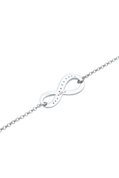 ELLI Dámský náramek se symbolem nekonečna se zirkony ze sterlingového stříbra 925