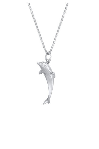 ELLI Dámský náhrdelník s přívěskem a delfínem ve tvaru hravého delfína ze sterlingového stříbra 925