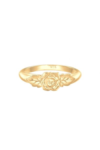 ELLI Ring Ladies Band Roses Symbol Floral Vintage Look In 925 Sterling Silver