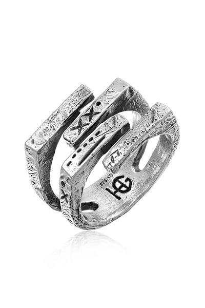 HAZE & GLORY Ring Hg - Ring Herren Aus 925 Sterling Silber, Schmuck Herren, Silberring Oxidiert, Coo