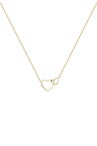 ELLI Necklace Ladies Heart Pendant Intertwined In 925 Sterling Silver Gold Plated