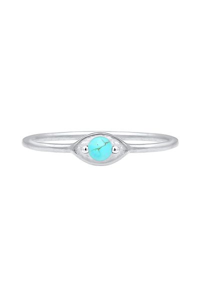 ELLI Ring Damen Böser Blick Talisman mit Howlith in 925 Sterling Silber vergoldet