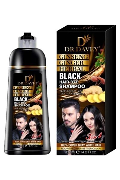 Dr. Davey شامبو للشعر المصبوغ 3 في 1 أسود 420 مل