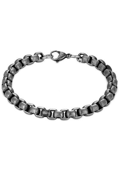 REDz Accessories Brățară cu legături, bărbați, oțel inoxidabil, negru