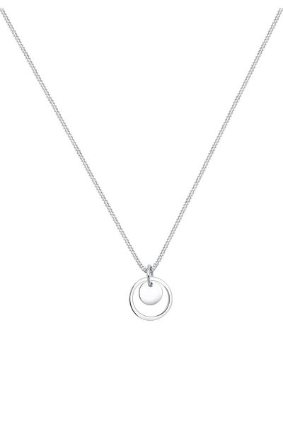ELLI Colier Dama Cerc Plachete Pandantiv Geo Look In Argint Sterling 925