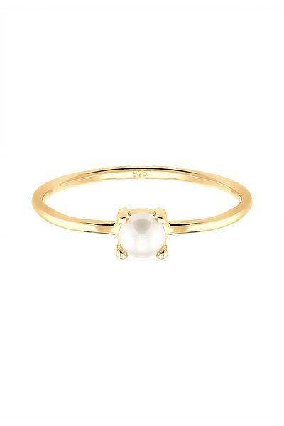 ELLI Ring Ladies Solitaire With Freshwater Cultured Pearl In 925 Sterling Silver
