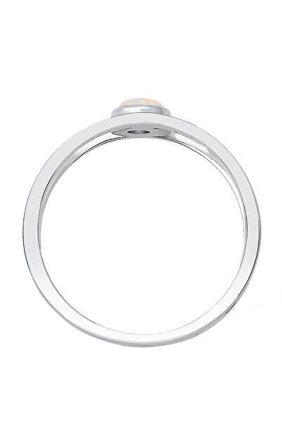 ELLI Dámský prsten Dvouřadý syntetický opál 925 mincovní stříbro