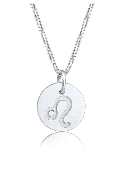 ELLI Colier din argint 925 cu semn zodiacal Leu, înghețat