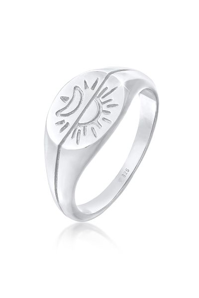 ELLI Inel pentru dama Inel Soare Luna Astro Boho Trend Blogger În argint 925 placat cu aur