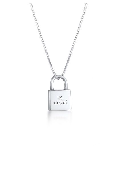 KUZZOI Halskette Herren Schloss Anhänger Symbol Trend Blogger In 925 Sterling Silber