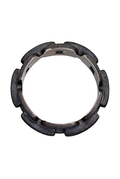 KUZZOI Ring Herren Kette Optik Robust in 925 Sterling Silber