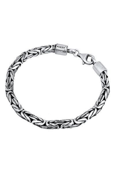 KUZZOI Armband Herren Rundglieder Trend Aus 925 Sterling Silber