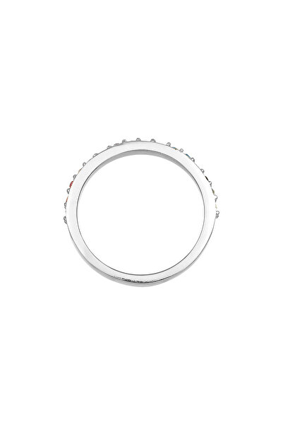 ELLI Dámský prsten s duhovým vícebarevným elegantním trendem a krystaly ze sterlingového stříbra 925