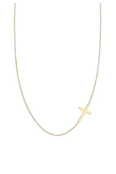 ELLI Necklace Ladies Cross Pendant Religion Basic In 925 Sterling Silver Gold Plated