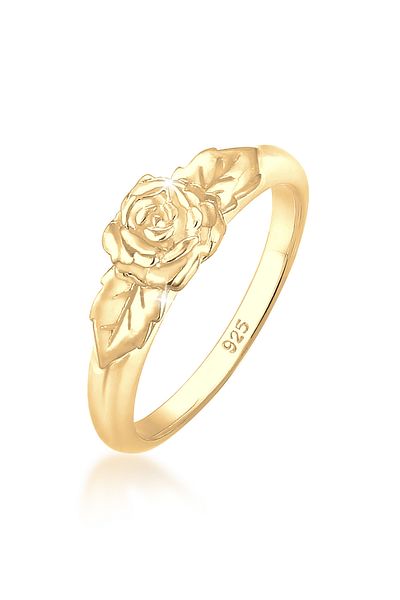 ELLI Ring Ladies Band Roses Symbol Floral Vintage Look In 925 Sterling Silver