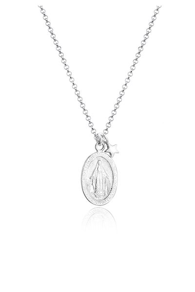ELLI Colier Femei Marian Image Pandantiv Simplu Din Argint Sterling 925