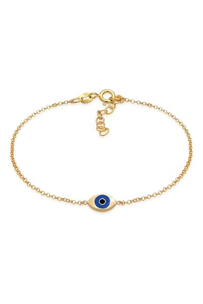 ELLI Bracelet Ladies Evil Eye Symbol Pea Necklace Trend With Enamel In 925 Sterling Silver