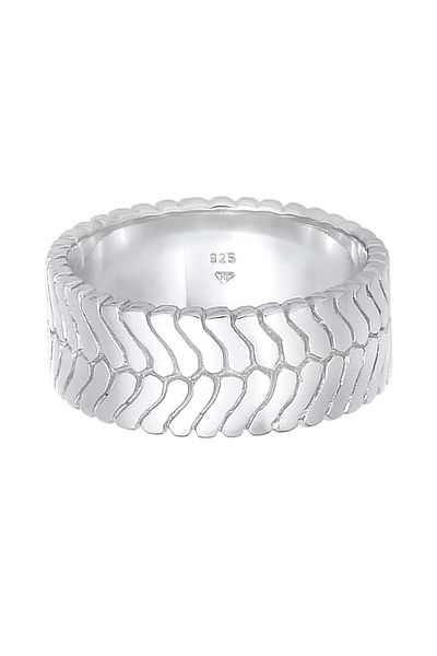 ELLI Ring Damen Bandring Knochen Trend Blogger Chunky aus 925 Sterling Silber