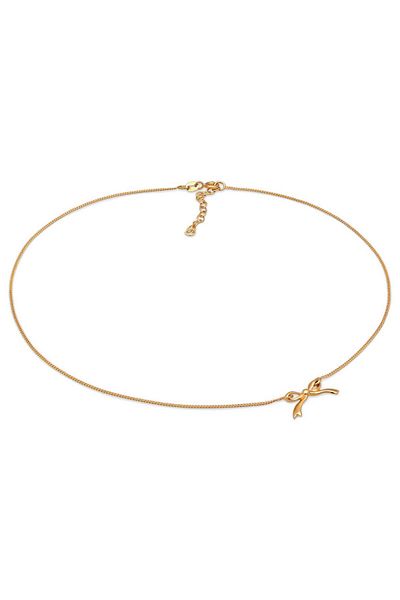 ELLI Necklace Necklace Women Ribbon Spring Ring Clasp 925 Sterling Silver Festival Expandable 36 Cm