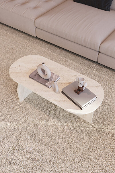 POFİTTO EVİA ORTA SEHPA TRAVERTEN DESENLİ