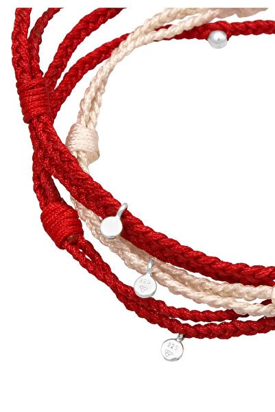 ELLI Bracelet Ladies Beads Football Germany set with nylon in 925 sterling silver