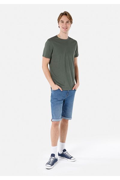 Colin's Regular Fit Round Neck Plain Men's Green Short Sleeve T-Shirt Cl1058592
