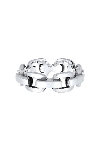 KUZZOI Ring Herren Kettenoptik Robust Aus 925 Sterling Silber