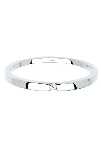 ELLI Zásnubní prsten Classic Elegant Diamond (0,02 CT.) 925 Sterling Silver