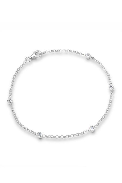 ELLI Bratara Dama Clasic Basic Cu Cristale Din Argint Sterling 925
