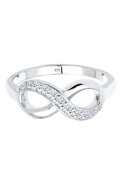 ELLI Ring Infinity Diamant 0.125 Ct. Geschenkidee 925 Silber