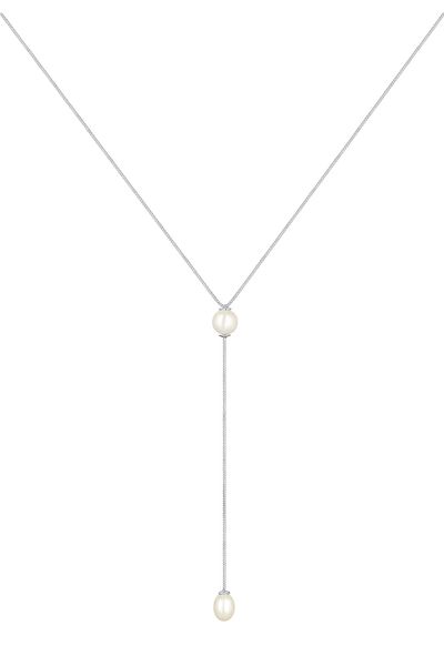 ELLI Náhrdelník Y-náhrdelník Perla 925 Sterling Silver