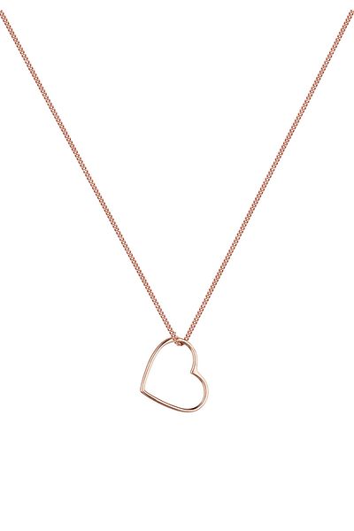 ELLI Herz-Halskette für Damen – Basic aus 925er Sterlingsilber