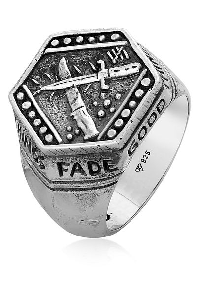 HAZE & GLORY Ring Hg - Ring Herren Aus 925 Sterling Silber, Schmuck Herren, Silberring Oxidiert, Dag