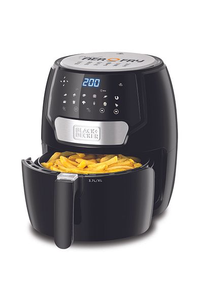 Black&Decker مقلاة هوائية رقمية من بلاك آند ديكر الحجم: 4 لتر، القوة: 1500 واط، اللون: أسود