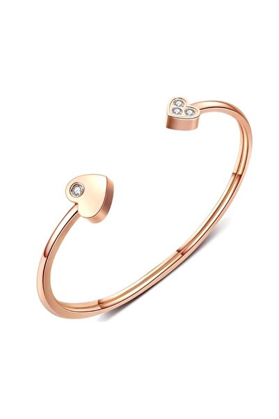 REDz Accessories Brățară de damă, metalică, reglabilă, auriu-roz