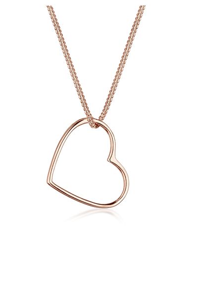 ELLI Herz-Halskette für Damen – Basic aus 925er Sterlingsilber