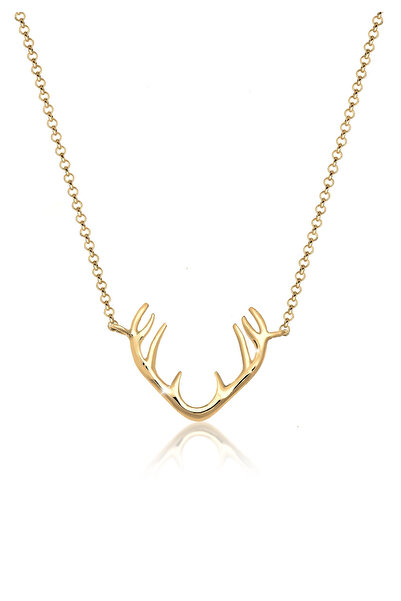 ELLI Dámsky náhrdelník s príveskom a sobími parohmi zo striebra 925