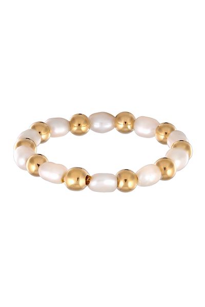 ELLI Ring Ladies Festival With Freshwater Cultured Pearls In 925 Sterling Silver Gold Plated