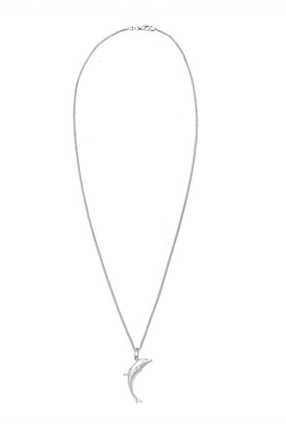 ELLI Dámský náhrdelník s přívěskem a delfínem ve tvaru hravého delfína ze sterlingového stříbra 925