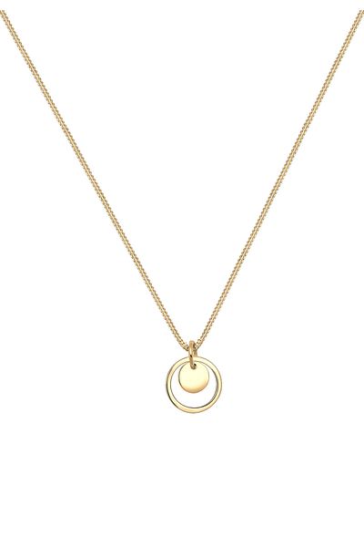 ELLI Necklace Ladies Circle Platelets Pendant Geo Look In 925 Sterling Silver