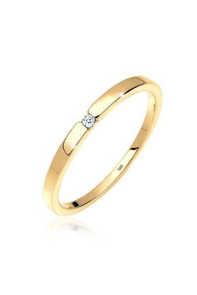 ELLI Ring Verlobung Diamanten Luxuriös 585 Gelbgold