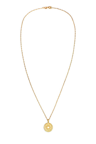 ELLI Dámský náhrdelník s přívěskem a šňůrkou, kulatý, s přívěskem, slunce, vintage trend, stříbro 925