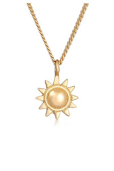 ELLI Necklace Ladies Sun Pendant Summer In 925 Sterling Silver Gold Plated
