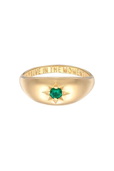 HAZE & GLORY Ring Hg - Ring Damen 375 Gelbgold, Schmuck Damen, Goldring, Siegelring, Mit