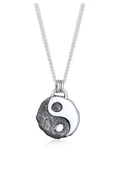 KUZZOI Halskette Herren Yin Yang Anhänger Freundschaft in 925 Sterling Silber