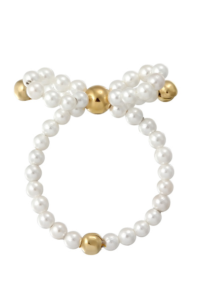 ELLI Inel PREMIUM Inel Femei Panglică Miez de Scoică Perlă Argint 925 Placat cu Aur Petrecere / Anul Nou