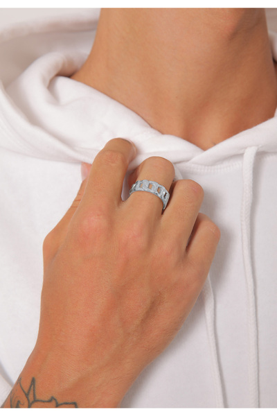 KUZZOI Ring Herren Statement Chunky Massiv Trend in 925 Sterling Silber